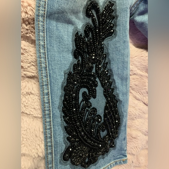 7FAM Edie Embellished Straight Leg Jeans - Picture 12 of 16